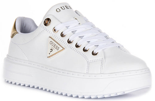 Guess Denisa Sneaker In White Gold for Women