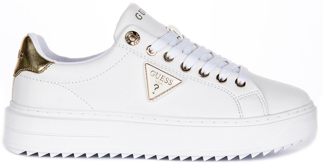 Guess Denisa Sneaker In White Gold for Women