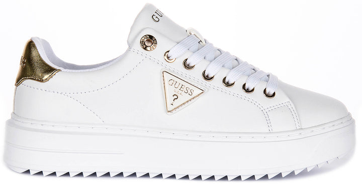 Guess Denisa Sneaker In White Gold for Women