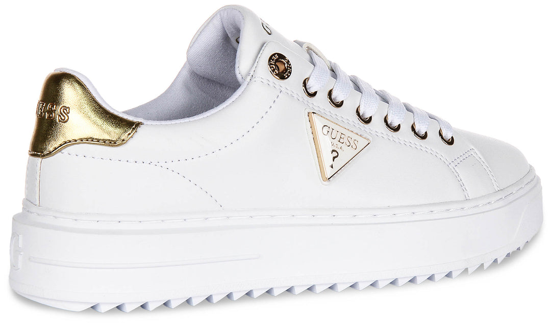 Guess Denisa Sneaker In White Gold for Women