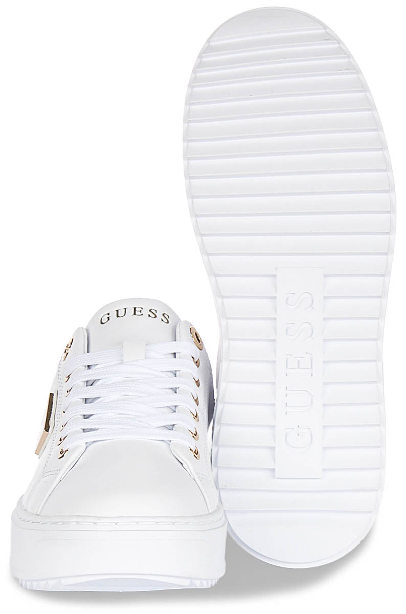 Guess Denisa Sneaker In White Gold for Women
