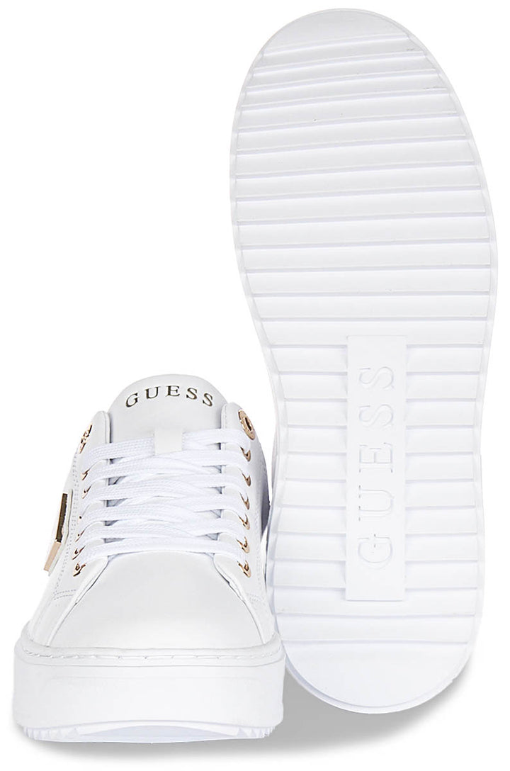 Guess Denisa Sneaker In White Gold for Women