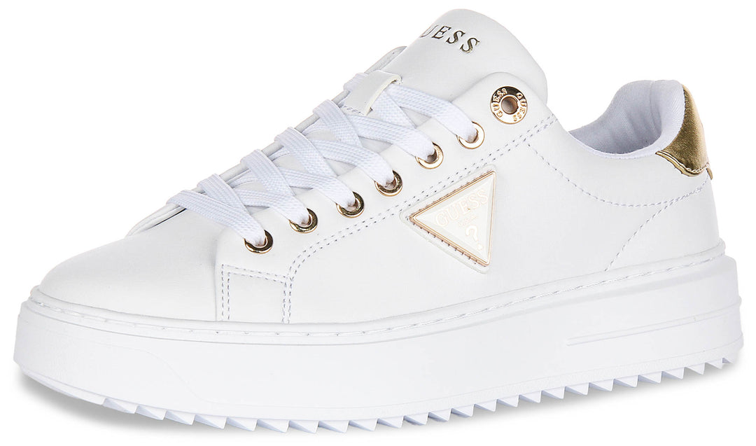 Guess Denisa Sneaker In White Gold for Women
