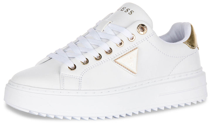 Guess Denisa Sneaker In White Gold for Women