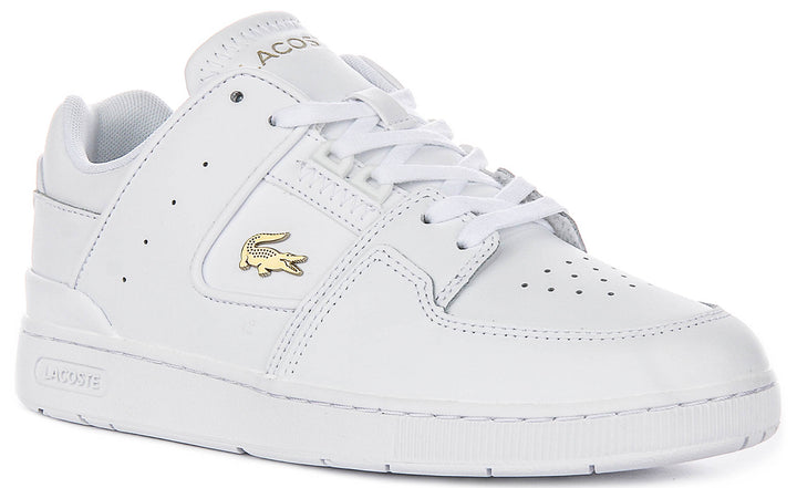 Lacoste Court Cage In White Gold For Women