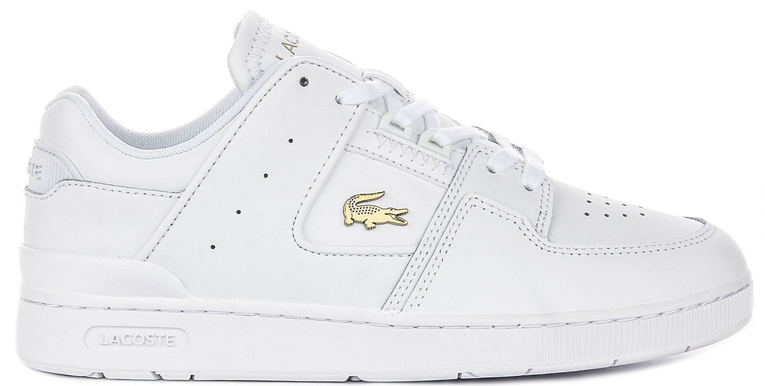 Lacoste Court Cage In White Gold For Women