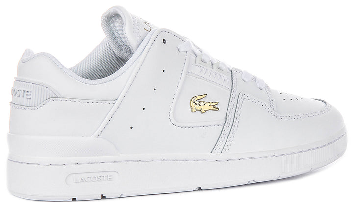 Lacoste Court Cage In White Gold For Women