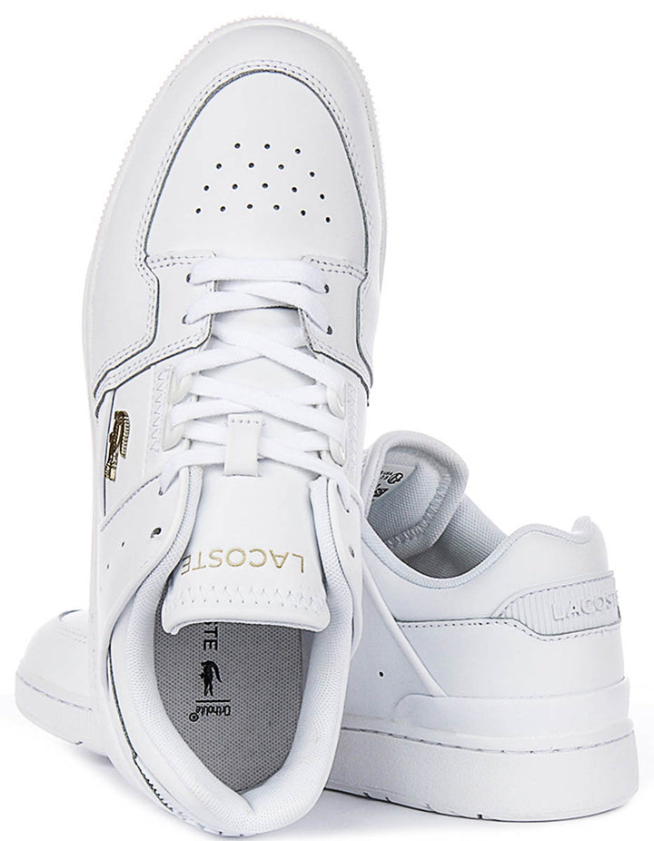 Lacoste Court Cage In White Gold For Women