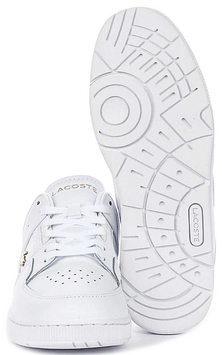 Lacoste Court Cage In White Gold For Women