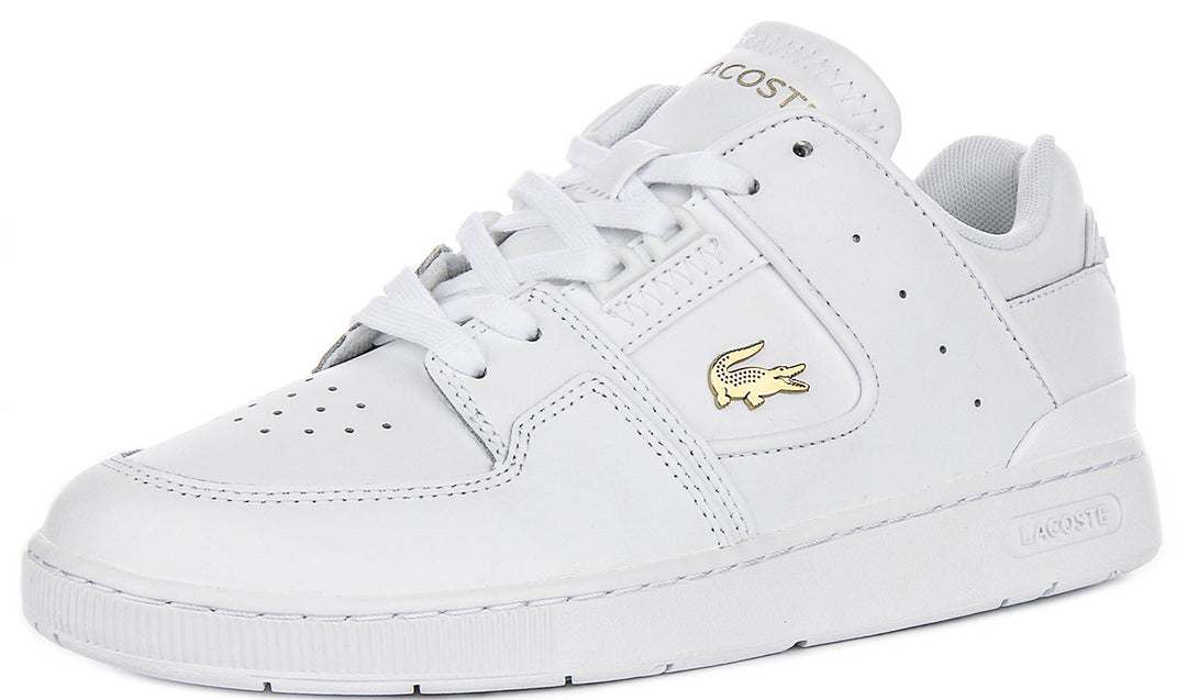 Lacoste Court Cage In White Gold For Women