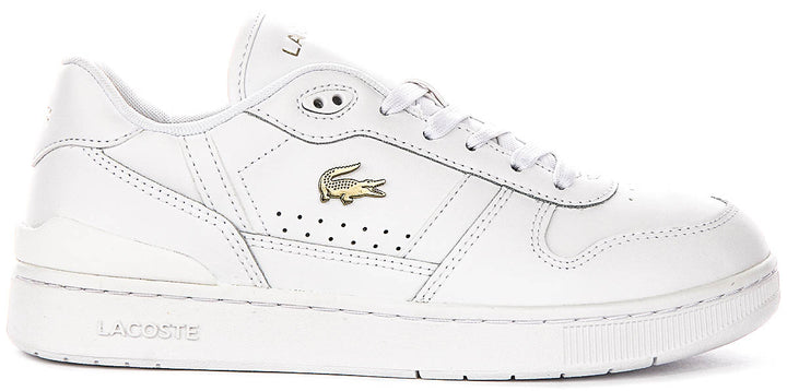Lacoste T Clip Set In White Gold For Women