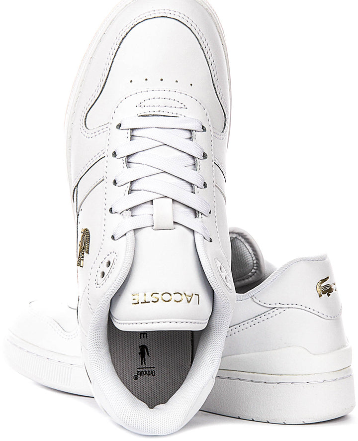 Lacoste T Clip Set In White Gold For Women