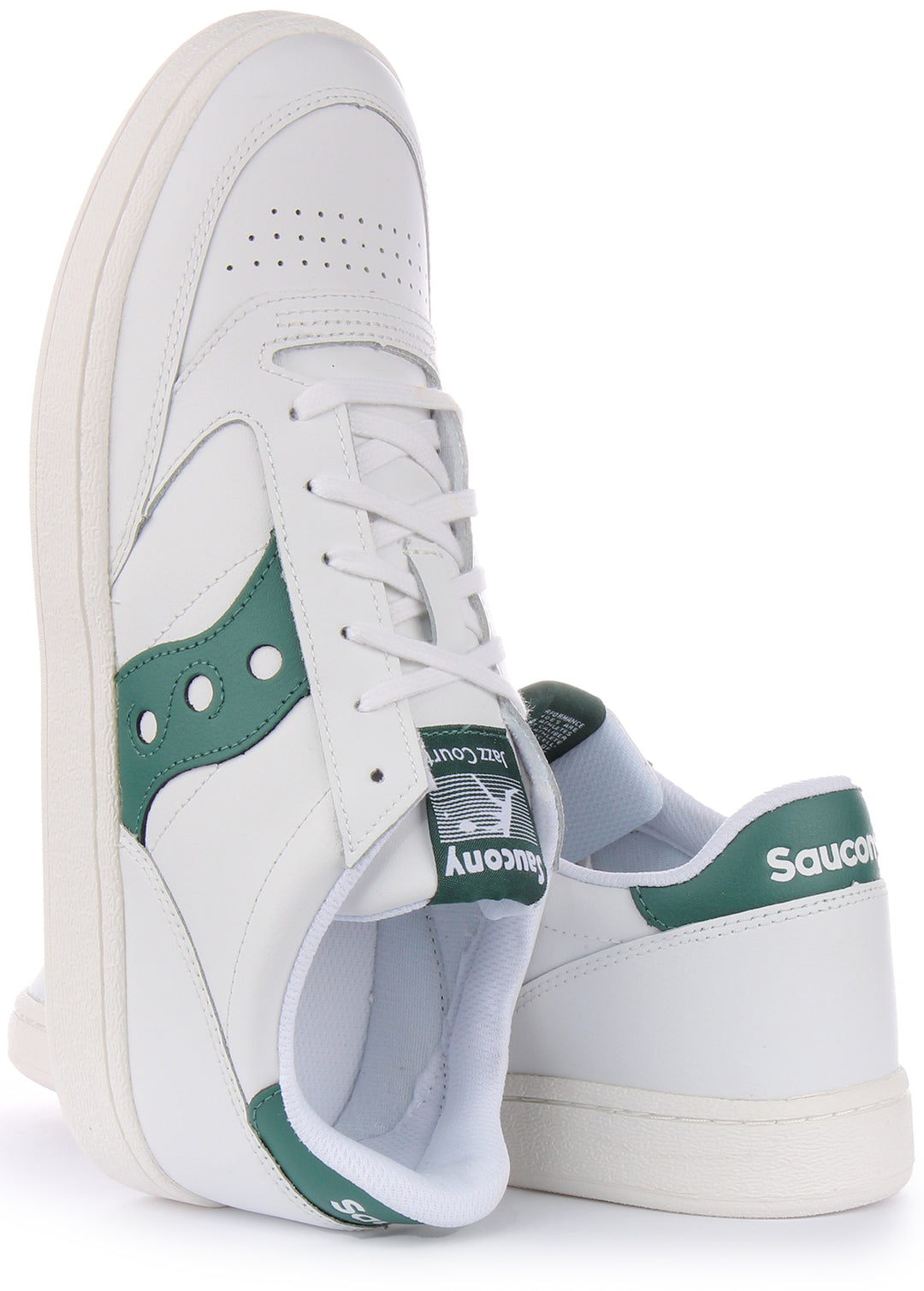 Saucony Jazz Court Zapatillas casual de piel con cordones para en blanco verde