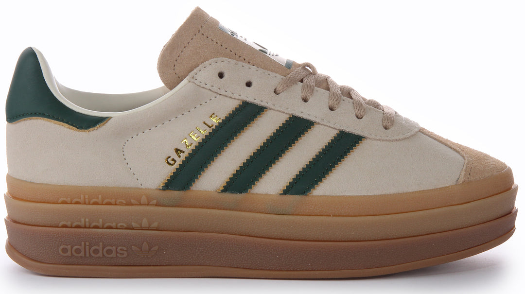 Adidas Gazelle Bold In White Green For Women