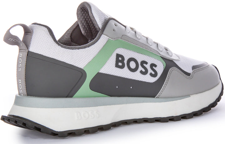 Boss Jonah Runner Merb In White Green For Men