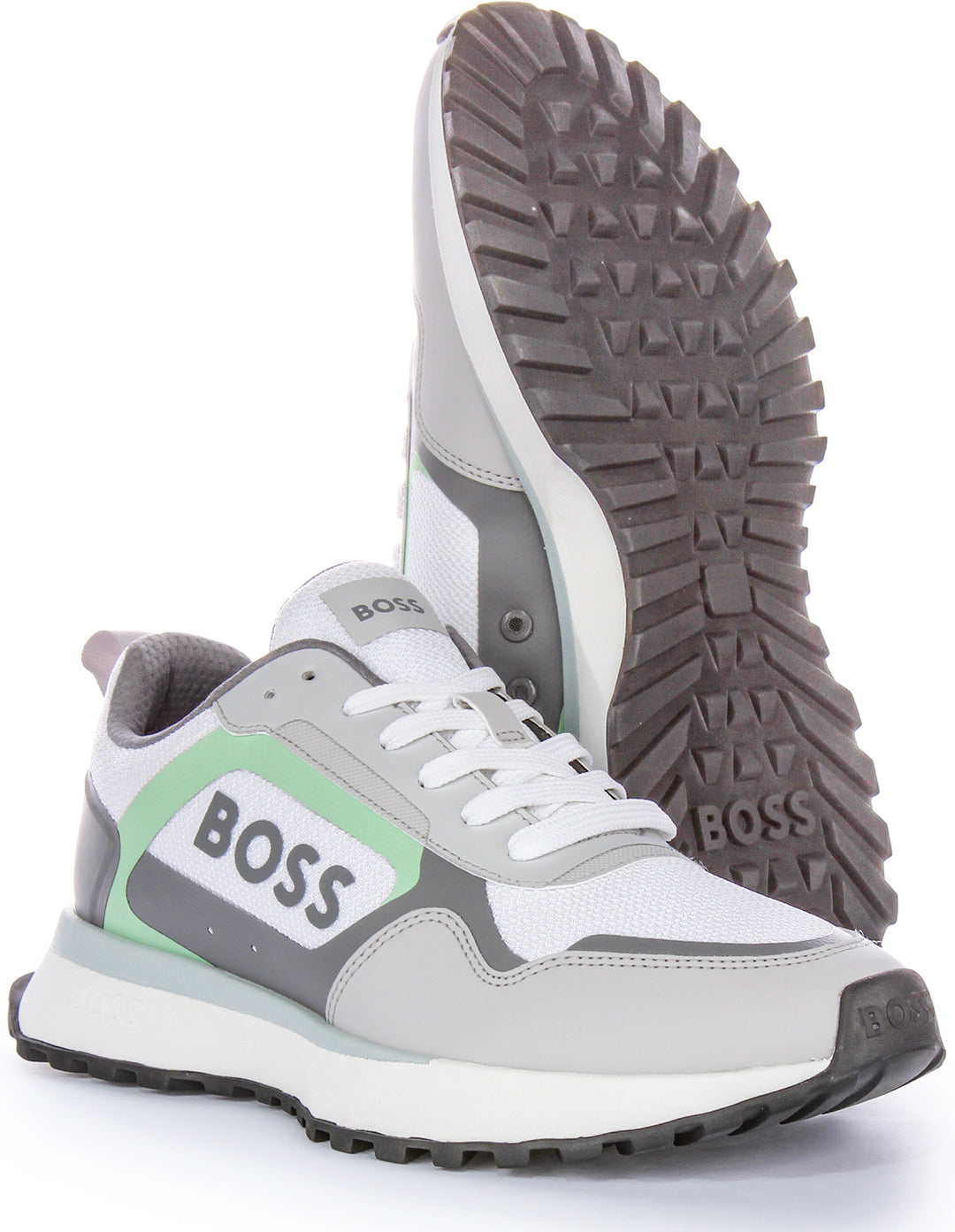 Boss Jonah Runner Merb In White Green For Men