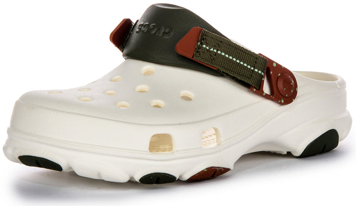 Crocs All Terrain Clog In White Green