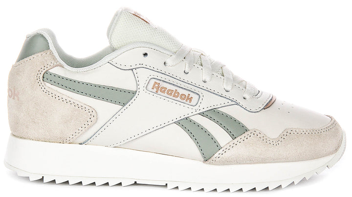 Reebok Glide Ripple In White Green For Women