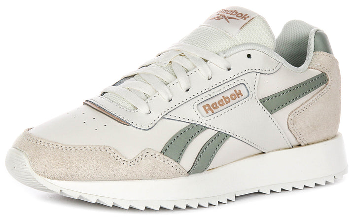 Reebok Glide Ripple In White Green For Women