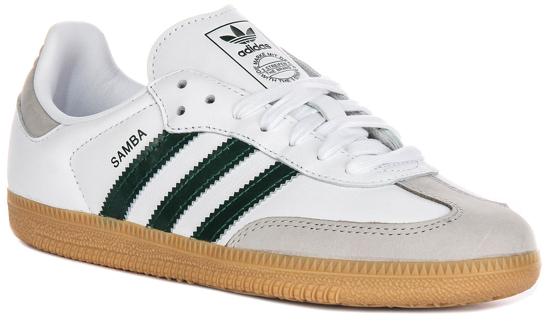 adidas Originals Samba OG W - Cloud White Collegiate Green Grey Two adidas Originals Samba OG W - Cloud White Collegiate Green Grey Two