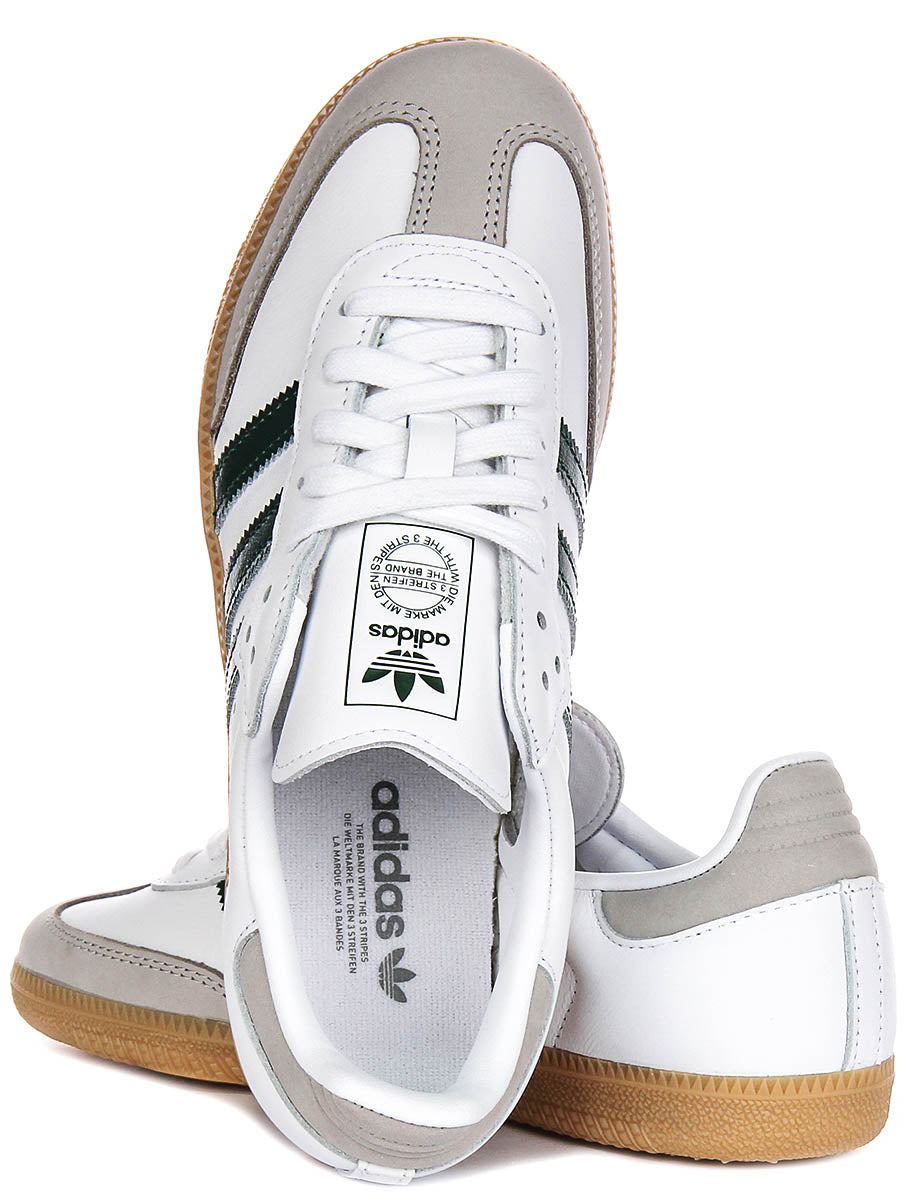 adidas Originals Samba OG W - Cloud White Collegiate Green Grey Two adidas Originals Samba OG W - Cloud White Collegiate Green Grey Two