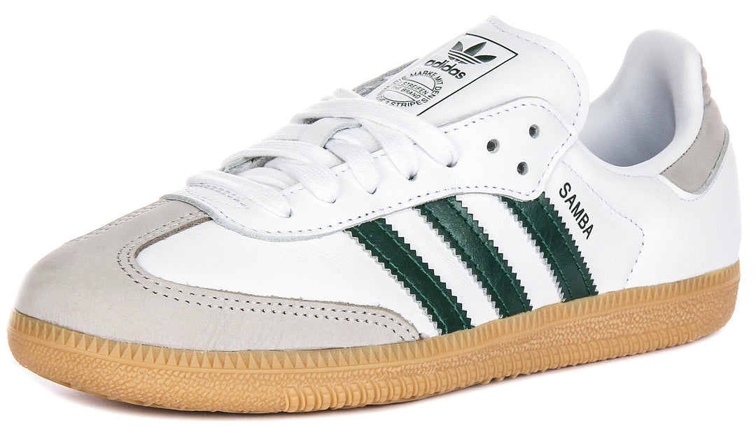 Adidas Samba OG In White Green For Women