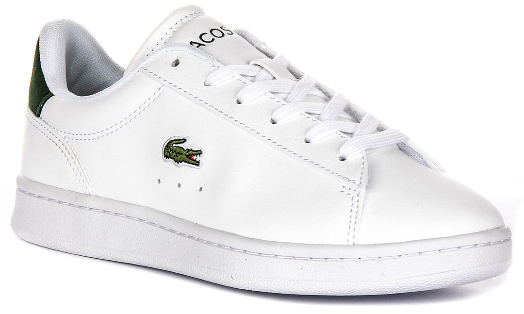 Lacoste Carnaby Set In White Green For Junior