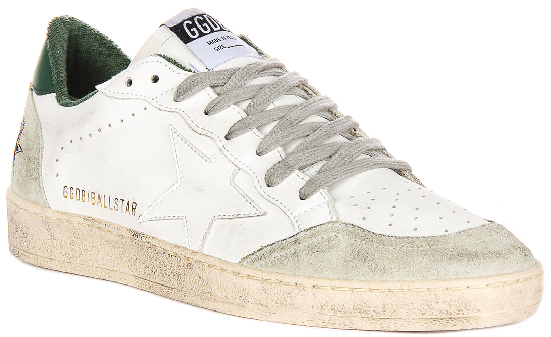 Golden Goose Ball Star In White Green for Men