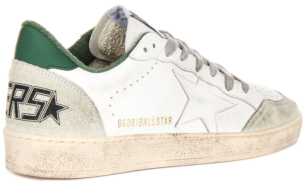 Golden Goose Ball Star In White Green for Men