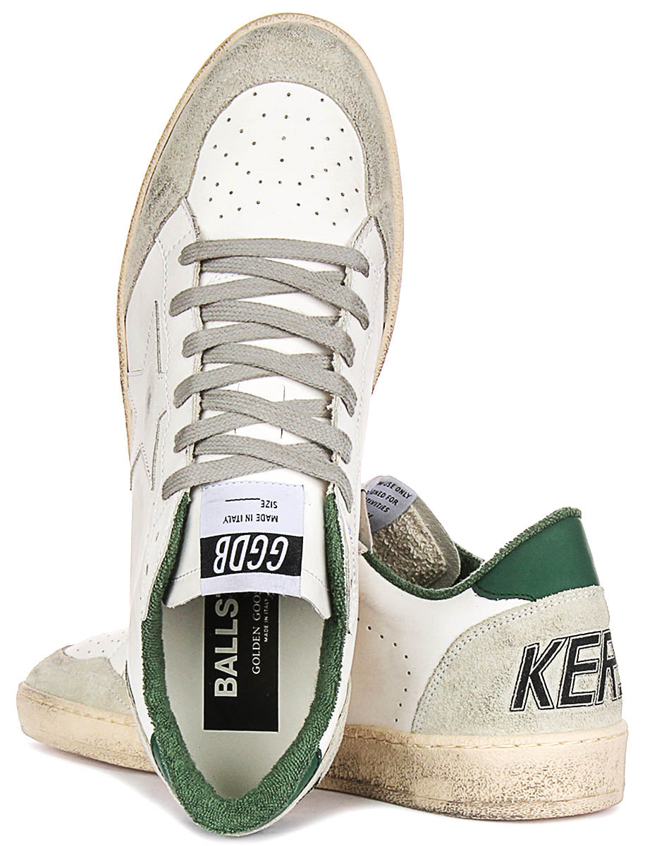 Golden Goose Ball Star In White Green for Men