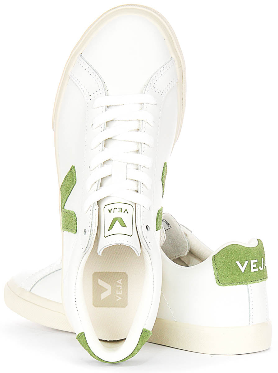 Veja Esplar Logo In White Green For Women