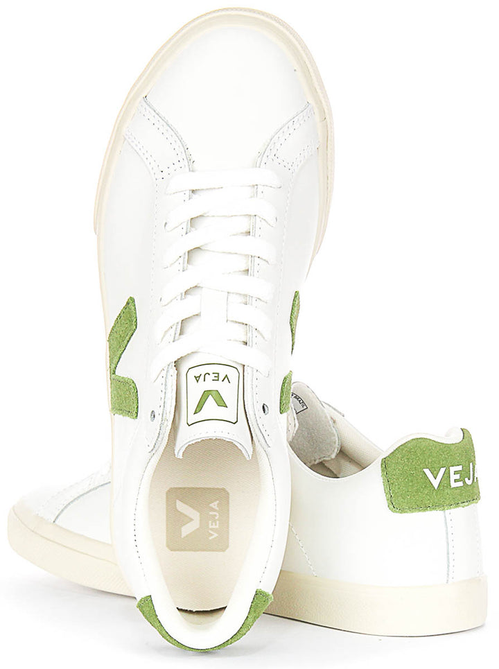 Veja Esplar Logo In White Green For Women