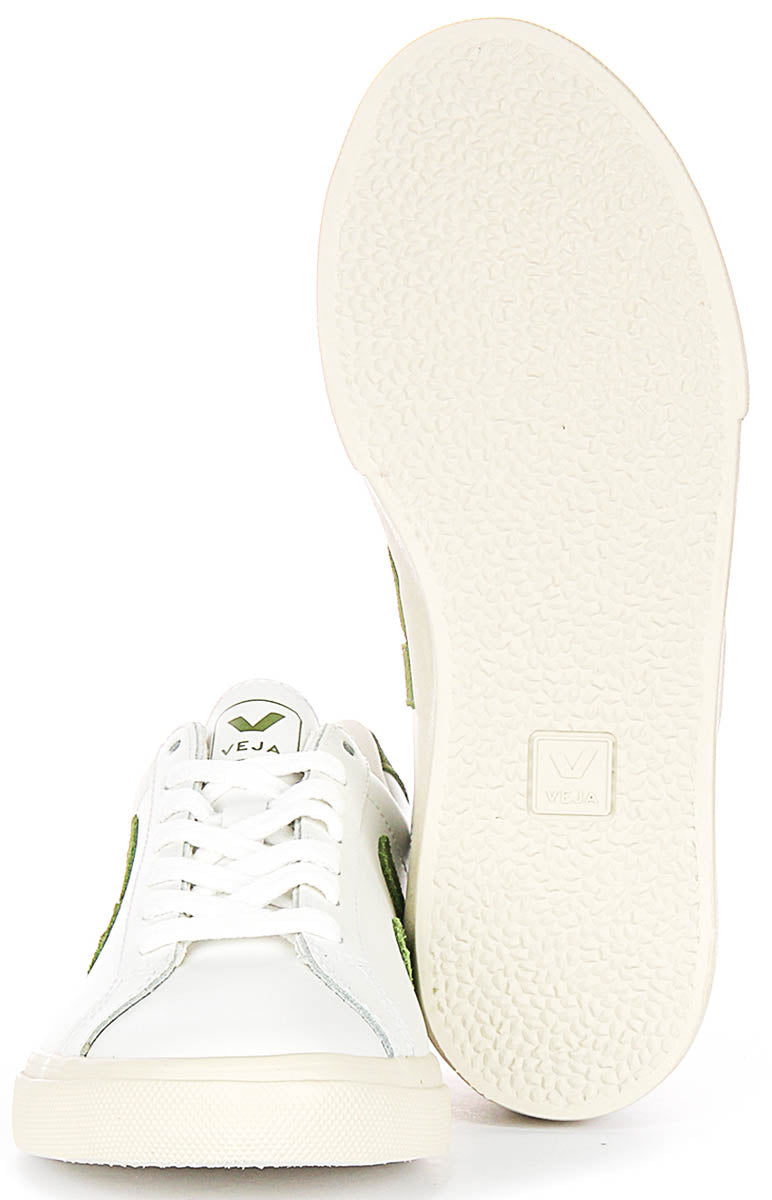 Veja Esplar Logo In White Green For Women