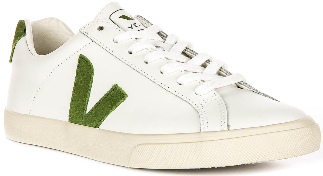 Veja Esplar Logo In White Green For Men