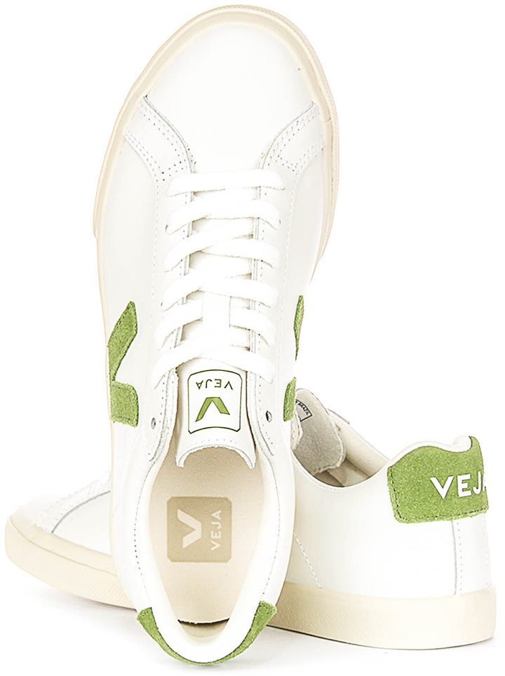 Veja Esplar Logo In White Green For Men