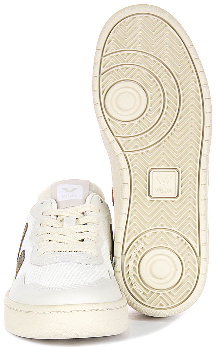 Veja V-90 B-mesh In White Green For Men