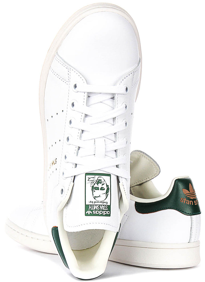 Adidas Stan Smith In White Green For Men