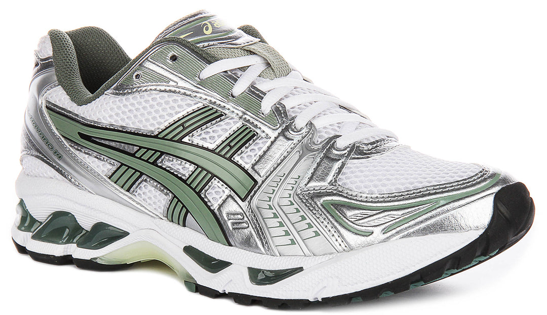 Asics Gel Kayano 14 In White Green For Men