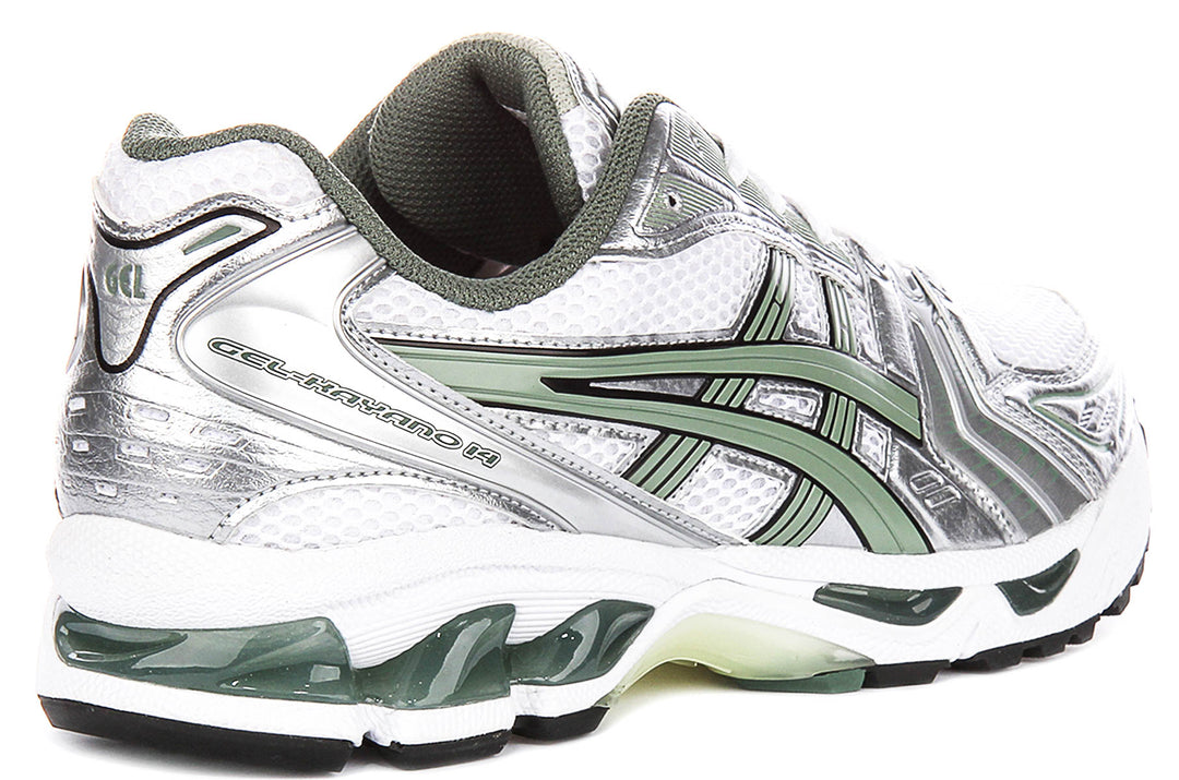 Asics Gel Kayano 14 In White Green For Men