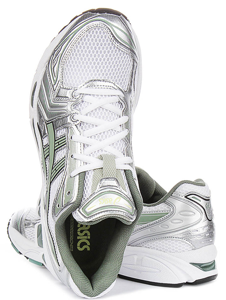 Asics Gel Kayano 14 In White Green For Men