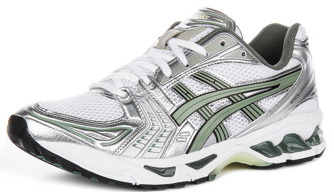 Asics Gel Kayano 14 In White Green For Men