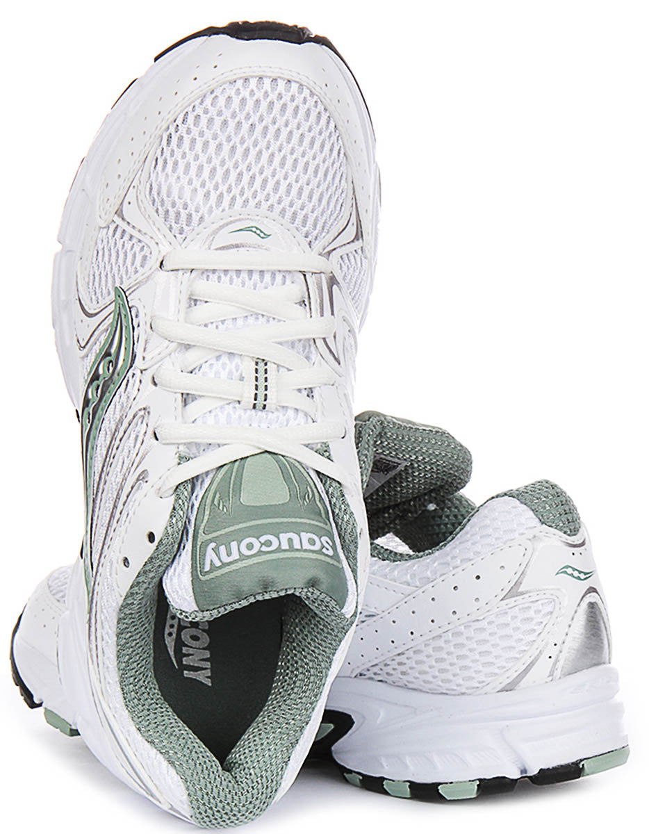 Saucony Ride Millennium In White Green For Women
