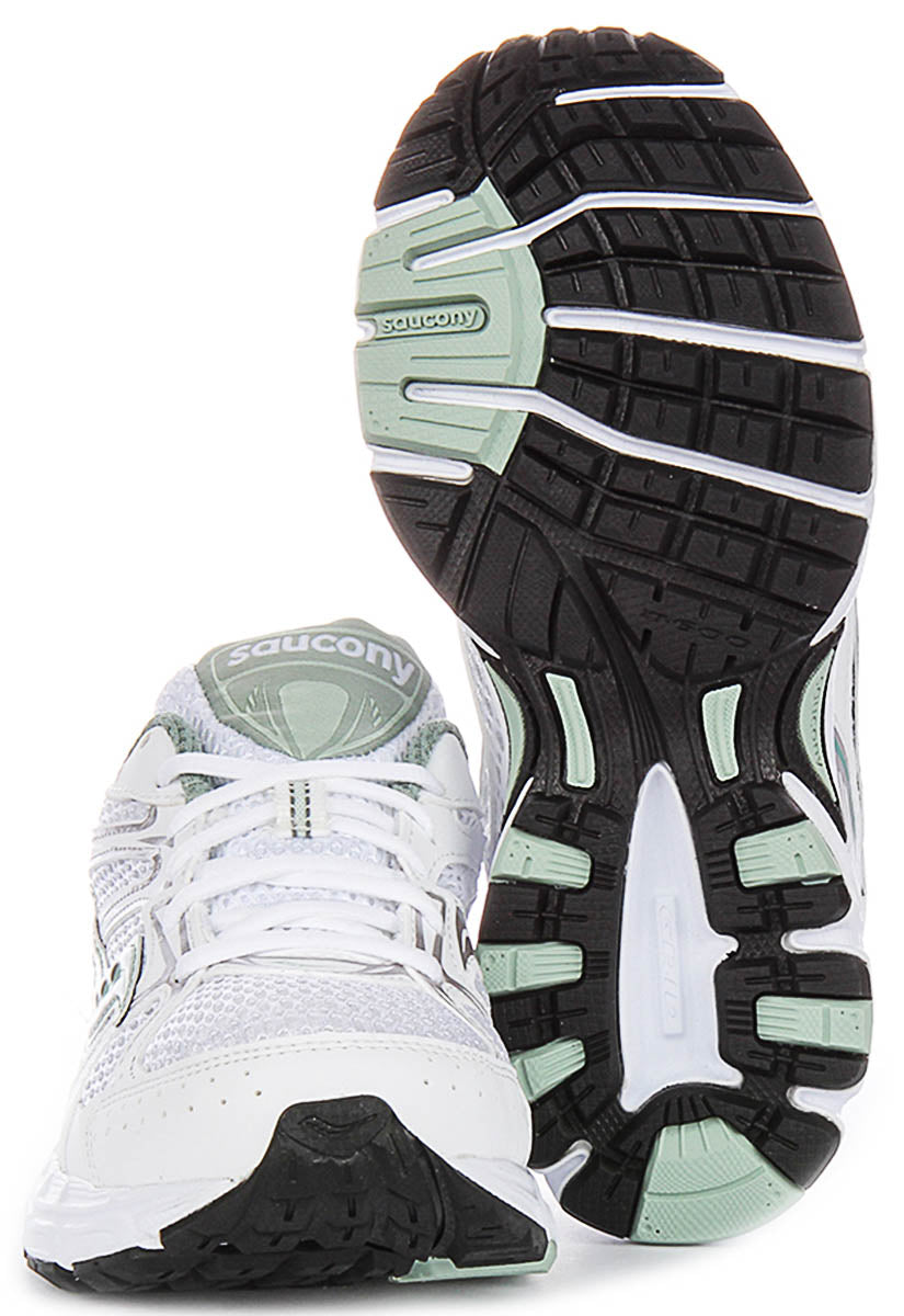 Saucony Ride Millennium In White Green For Women