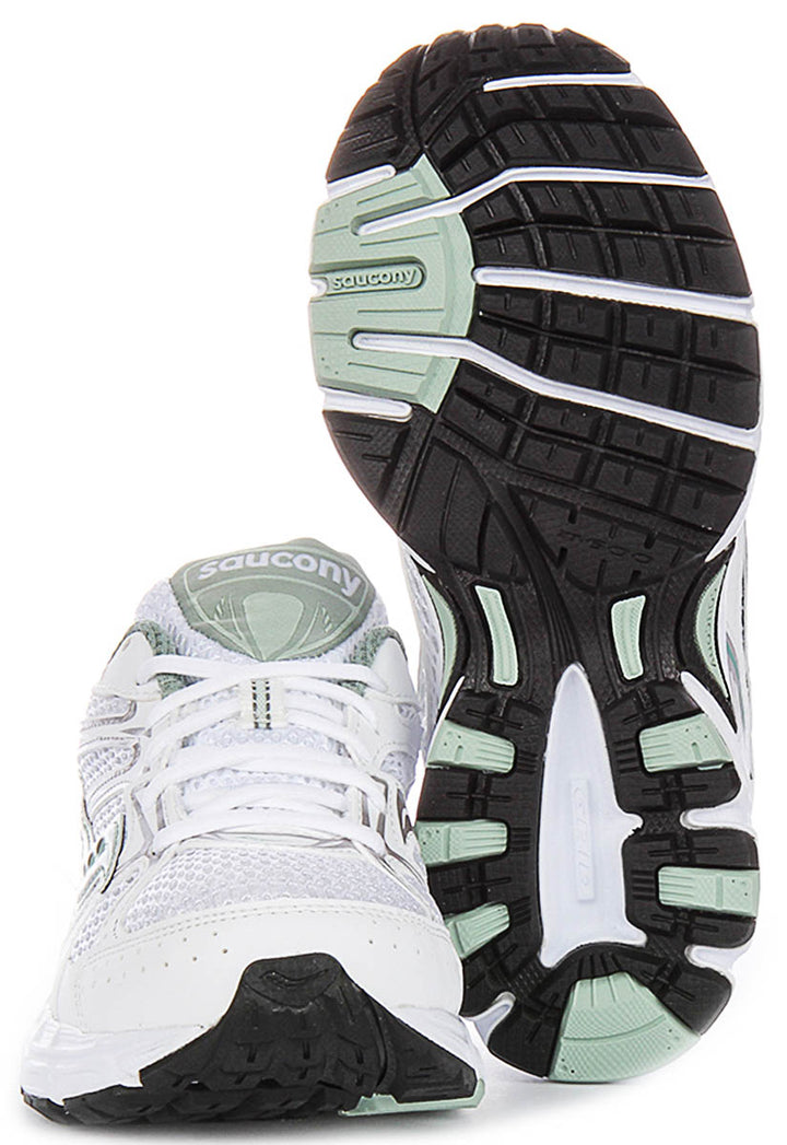 Saucony Ride Millennium In White Green For Women