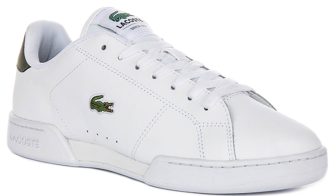 Lacoste Carnaby Cup In White Green For Men