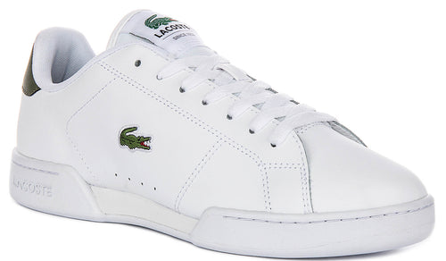 Lacoste Carnaby Cup In White Green For Men