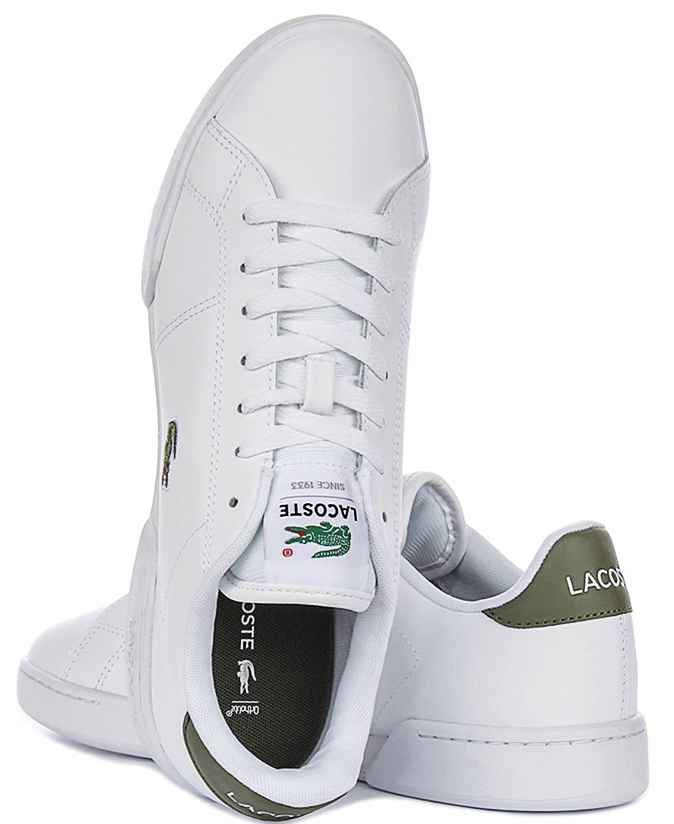 Lacoste Carnaby Cup In White Green For Men