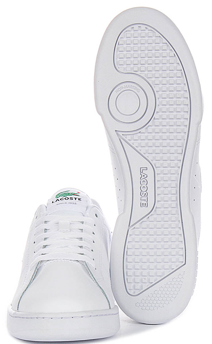 Lacoste Carnaby Cup In White Green For Men