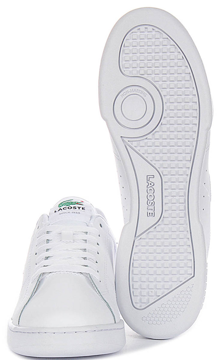 Lacoste Carnaby Cup In White Green For Men