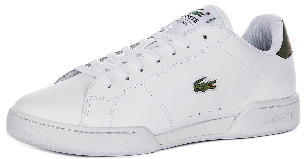 Lacoste Carnaby Cup In White Green For Men